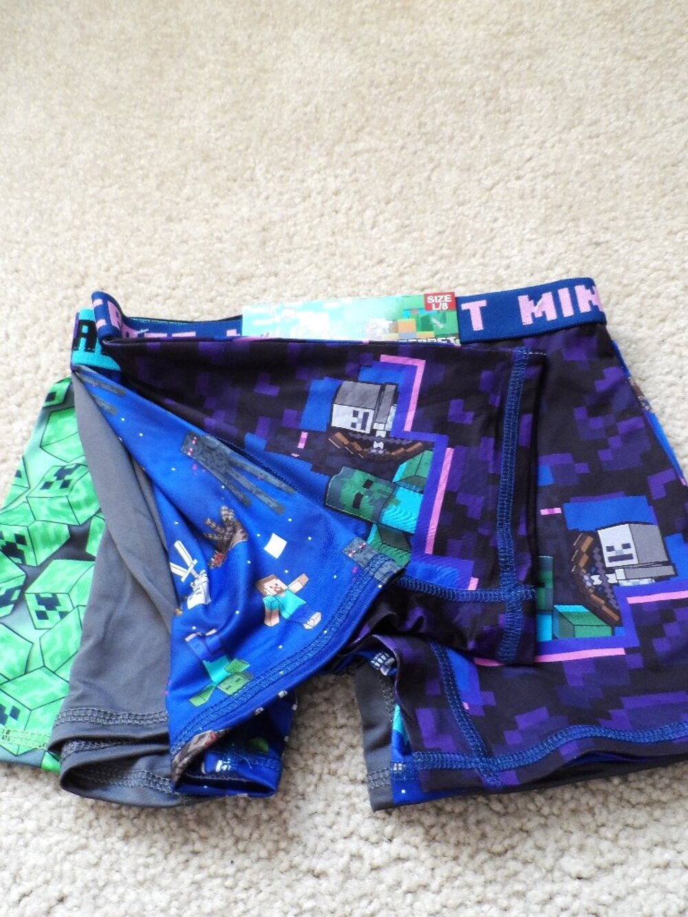 Minecraft boys' athletic boxer briefs 4pcs., - L/8 NEW